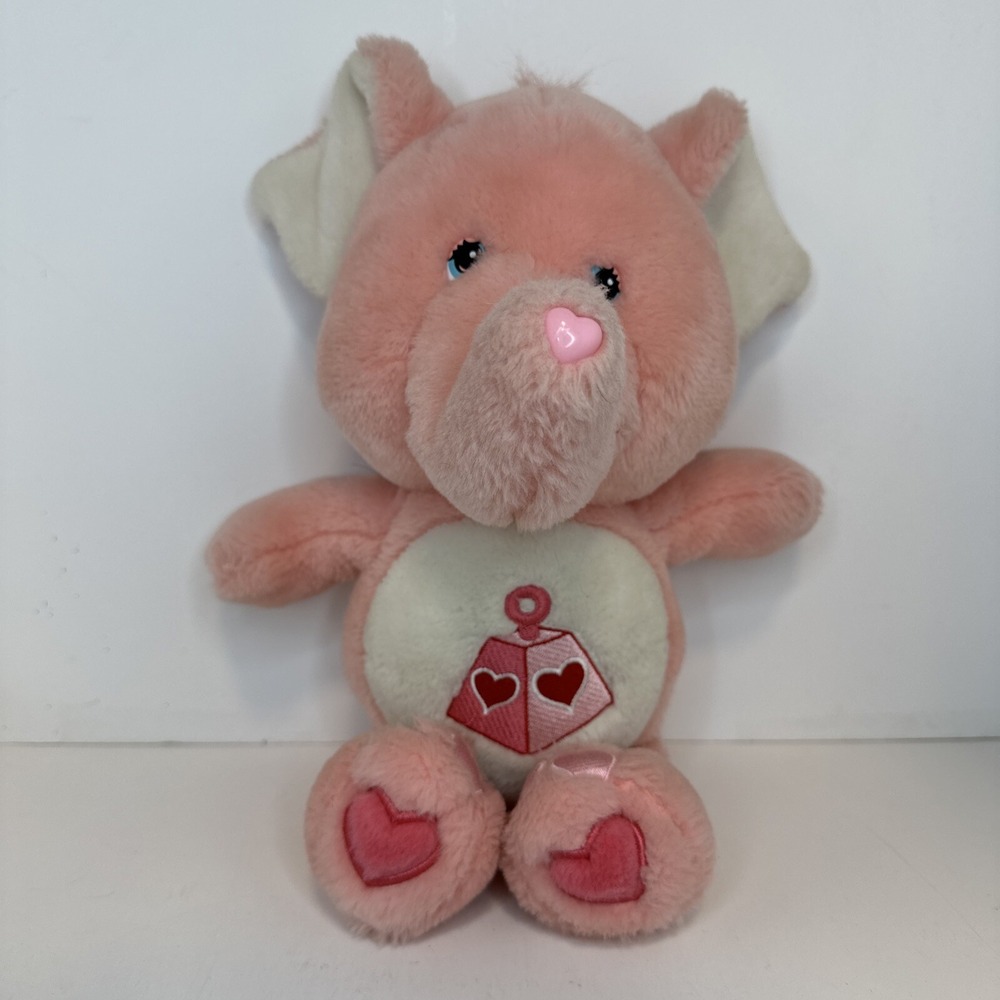 Care Bears Cousins 2004 Play Along Lotsa Heart Pink Elephant Stuffed Plush 13"